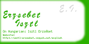 erzsebet isztl business card